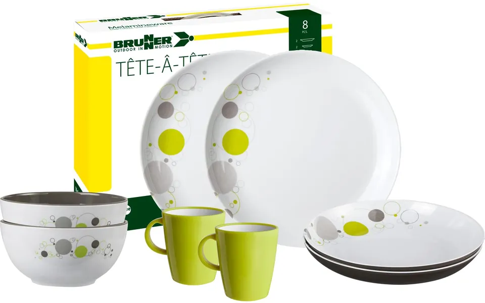 Brunner Space 0830143N.C7B set stoviglie 8 pezzi melamina