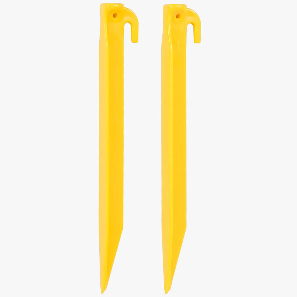 Highlander Survival picchetti tenda plastica 22,5 cm gialli 6 pezzi leggeri