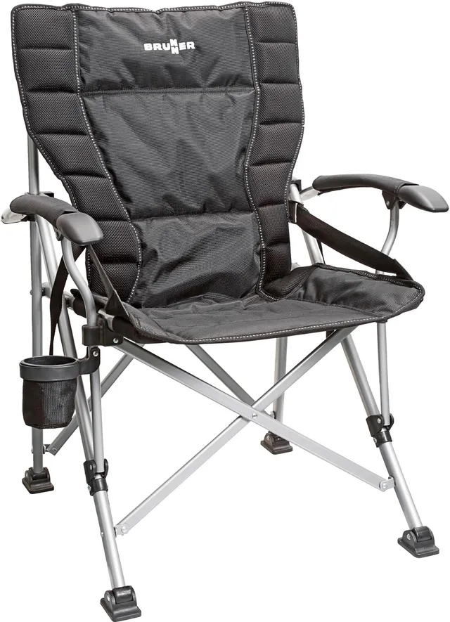 Brunner Raptor XL sedia campeggio nero grigio 150 kg