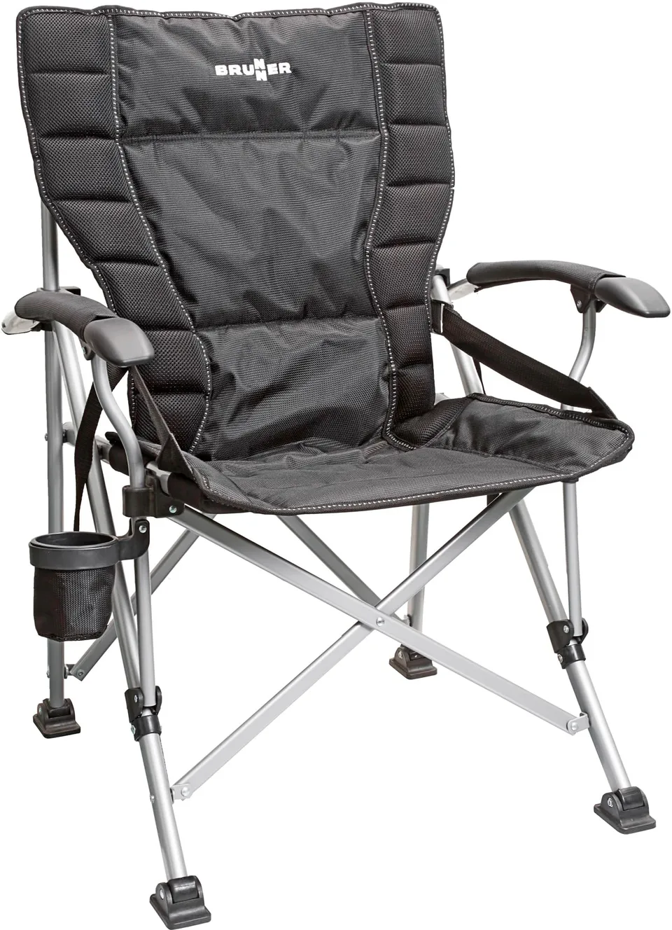 Brunner Raptor XL sedia campeggio nero grigio 150 kg