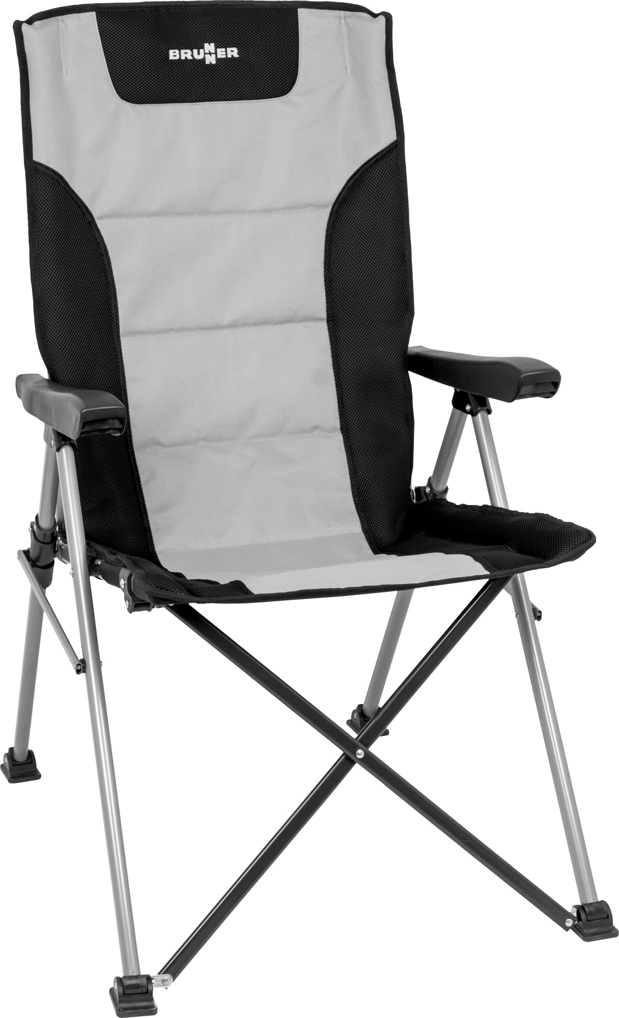 Brunner Raptor Highback sedia campeggio grigio nero 120 kg
