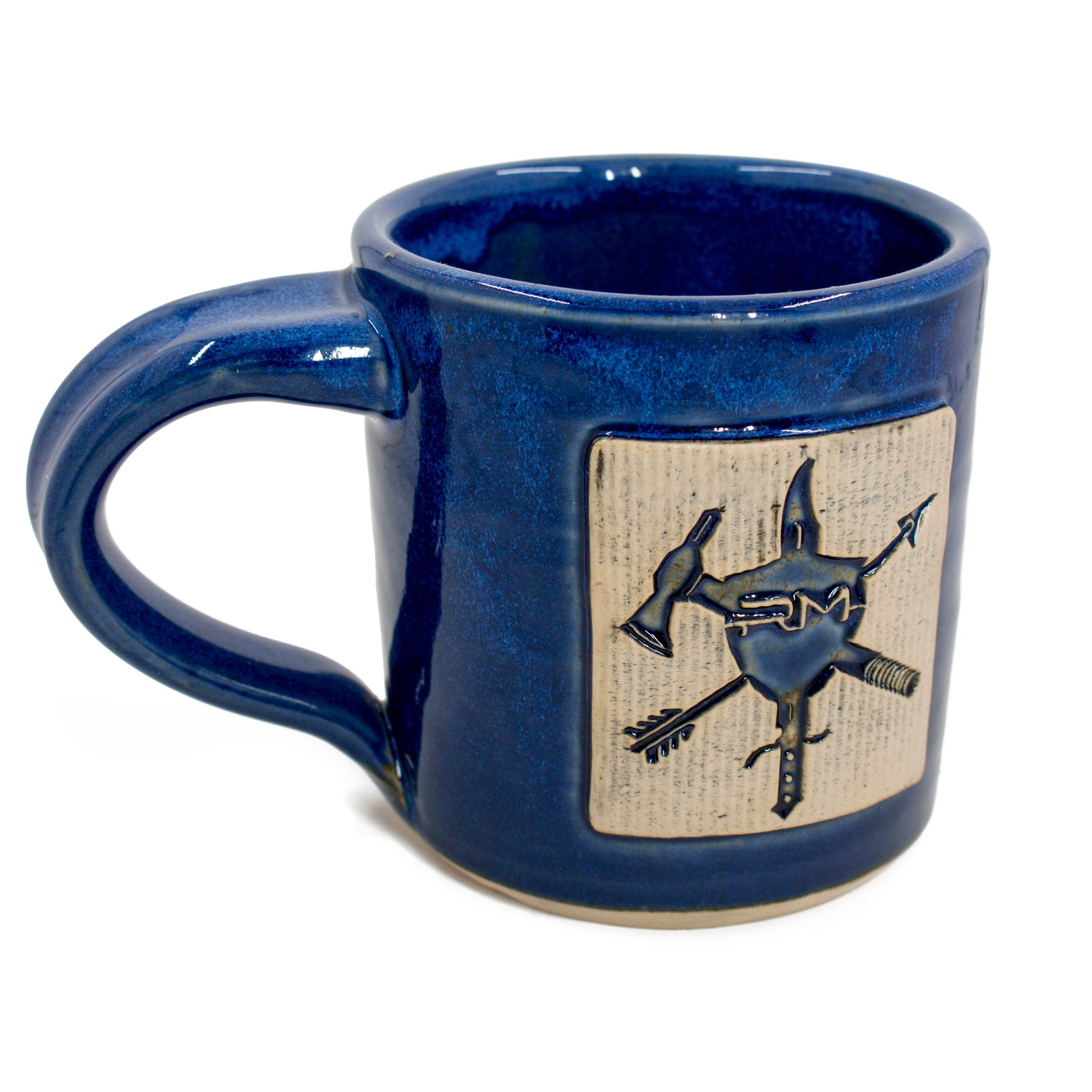 Readyman Mug artigianale tazza blu 355 ml ceramica