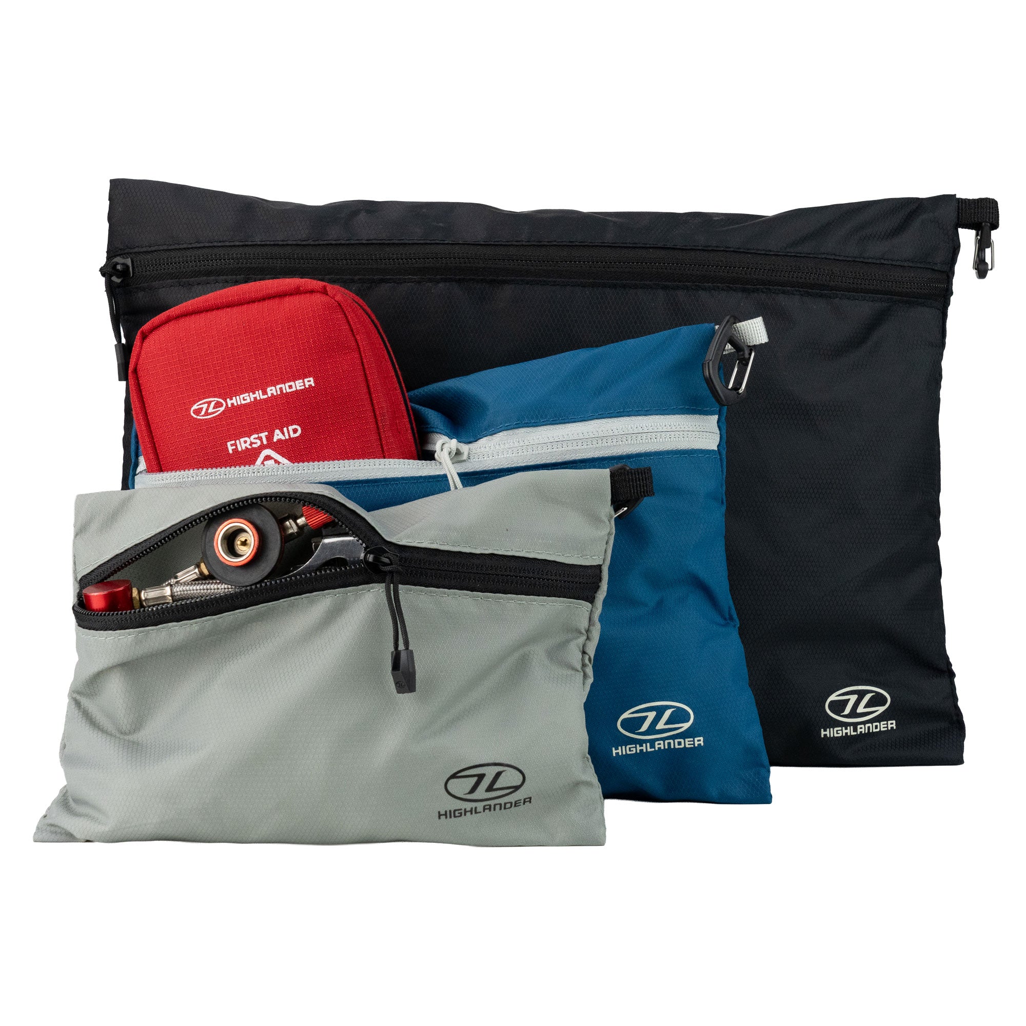 Highlander Neat Freak set 3 bustine viaggio con zip