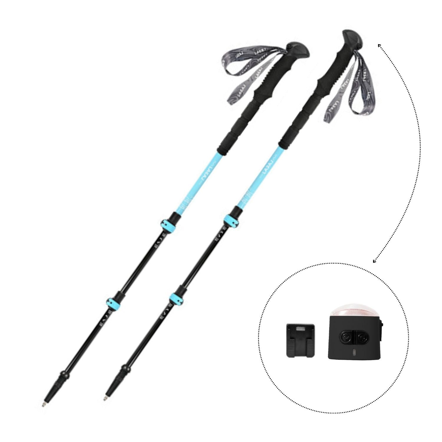 Lovork Sierra bastoncini trekking alluminio con luce