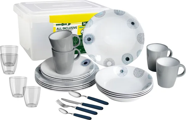 Brunner Deep Sea set stoviglie melamina 36 pezzi antiscivolo