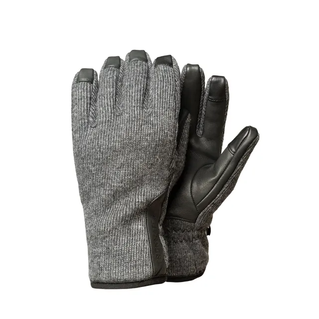Trekmates Athos DRY guanti lana pelle grigio