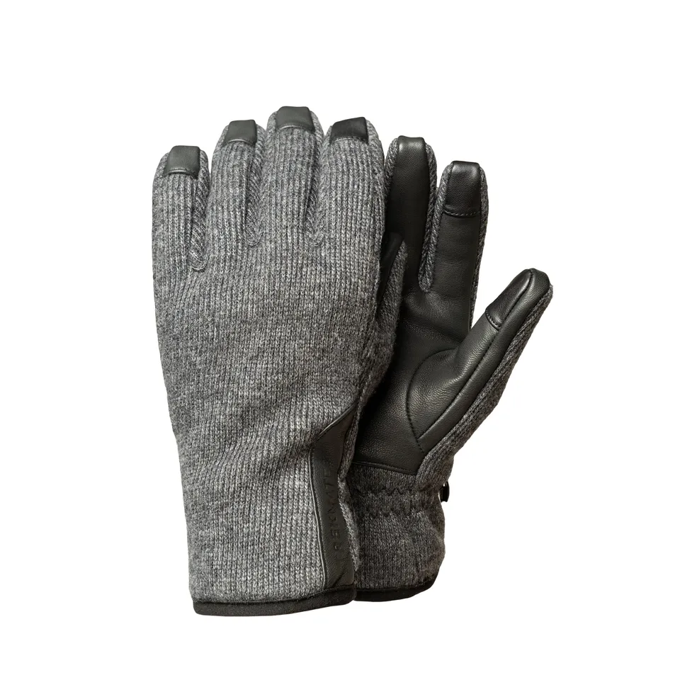 Trekmates Athos DRY guanti lana pelle grigio