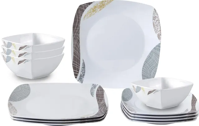 Brunner Khadi set piatti campeggio 12 pezzi antiscivolo