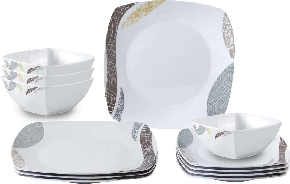 Brunner Khadi set piatti campeggio 12 pezzi antiscivolo