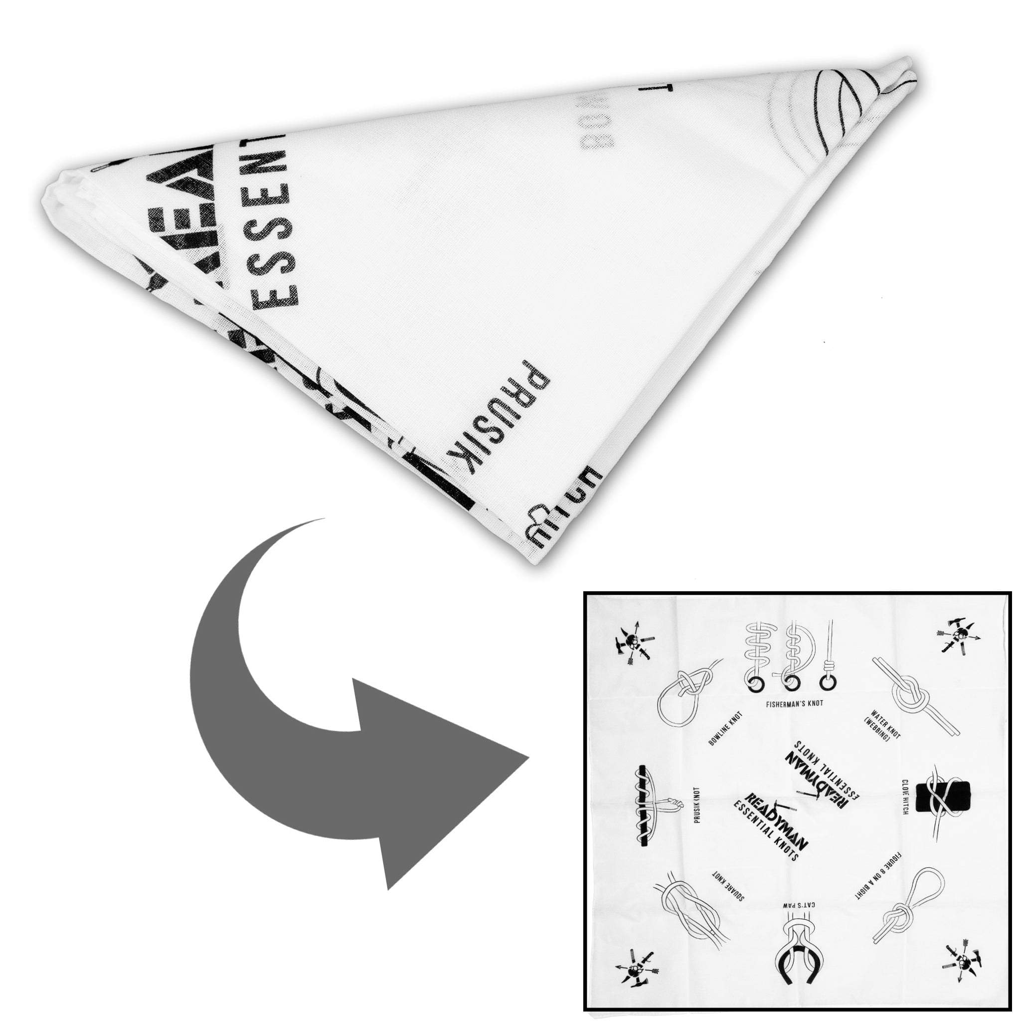 Readyman Essential Knots Bandana nodi 54x54 cm