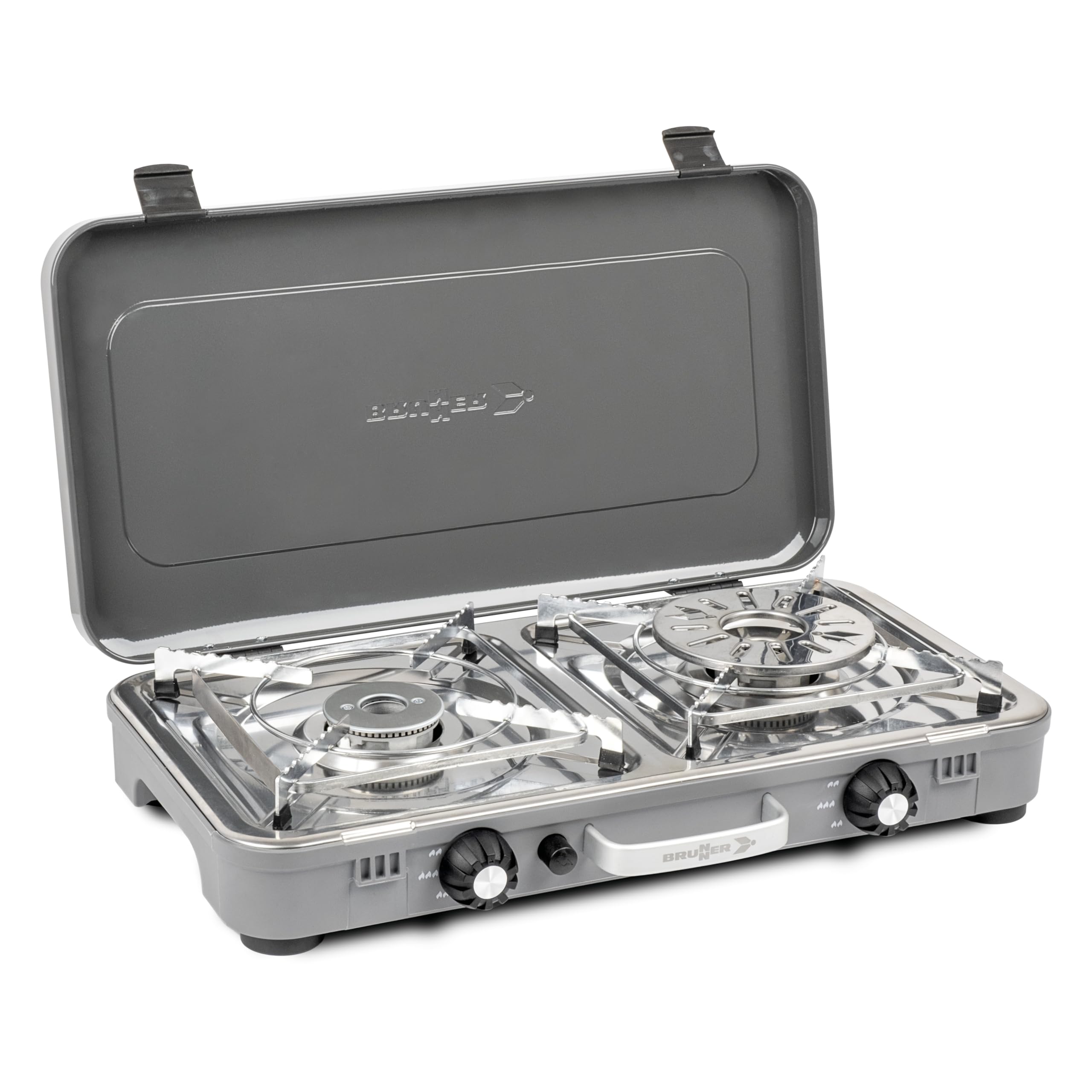 Brunner Devil Kookmaster fornello gas 2 fuochi inox 30 mbar