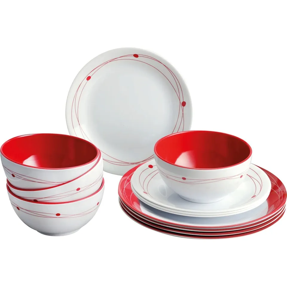 Brunner Midday Cosmic set piatti melamina 12 pezzi antiscivolo