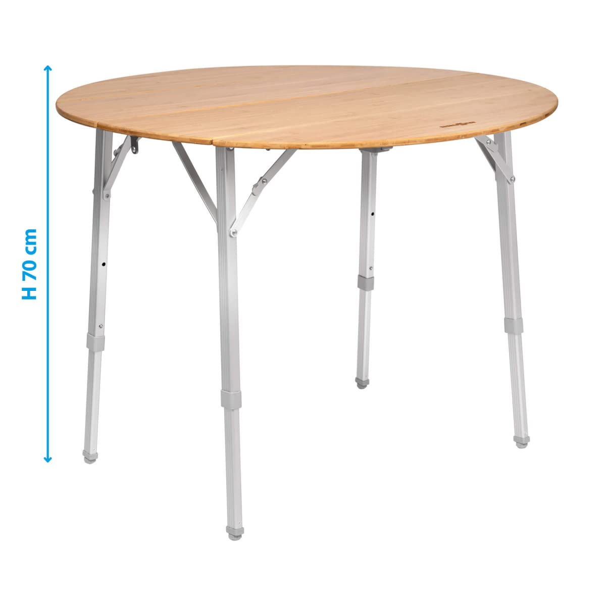 Brunner Camperking R tavolo rotondo campeggio bambù 90 cm
