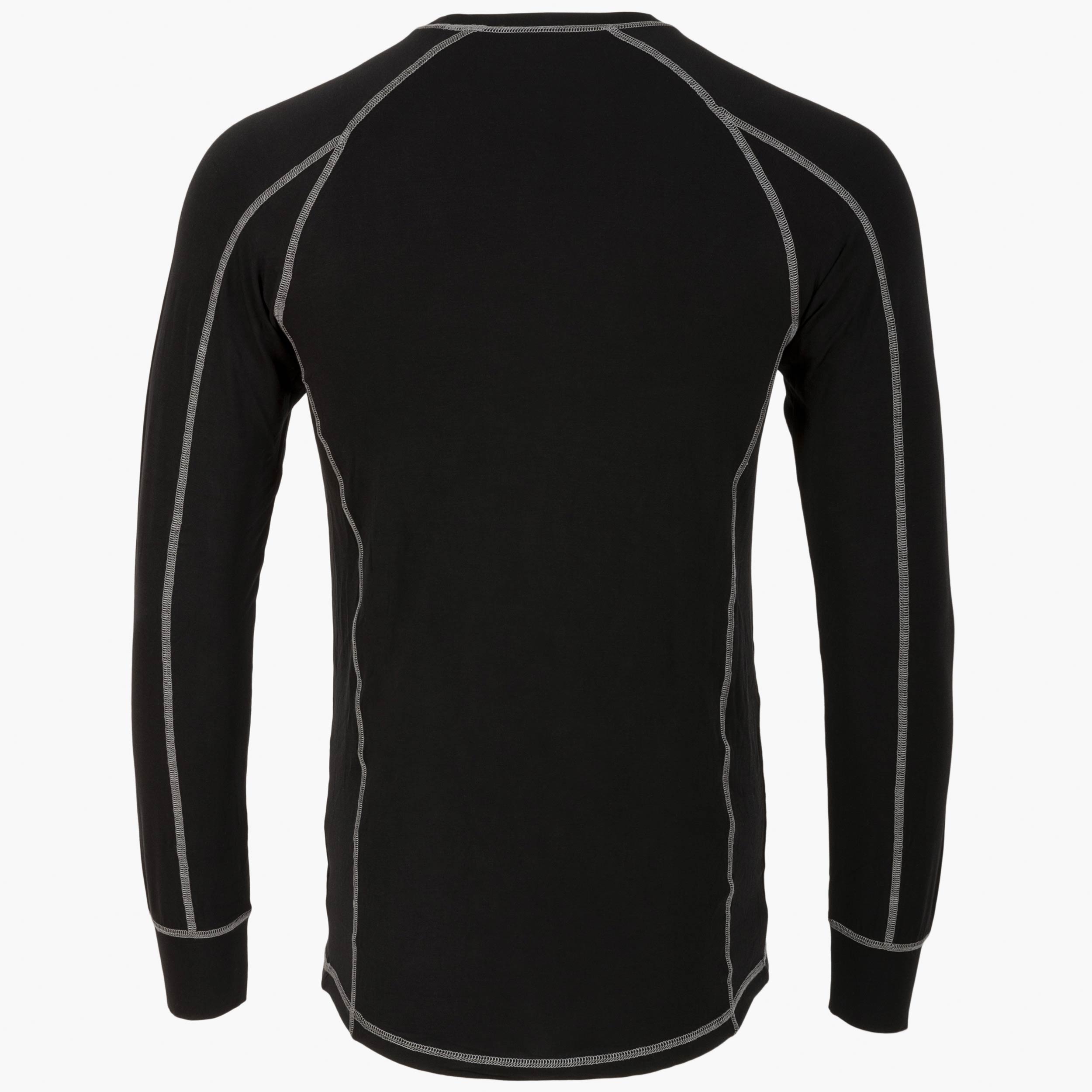 Highlander Bamboo maglia termica uomo nera maniche lunghe