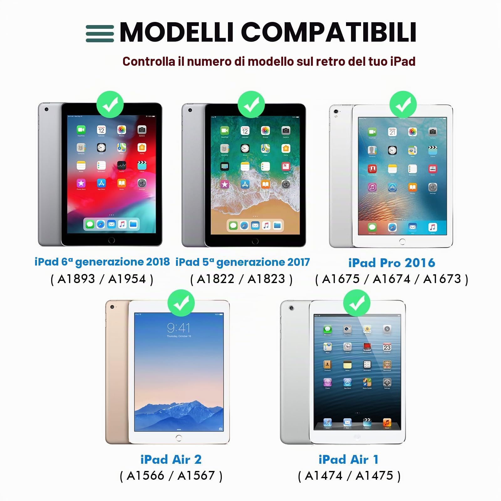 LAMA custodia tastiera iPad 9,7" bluetooth rimovibile nera