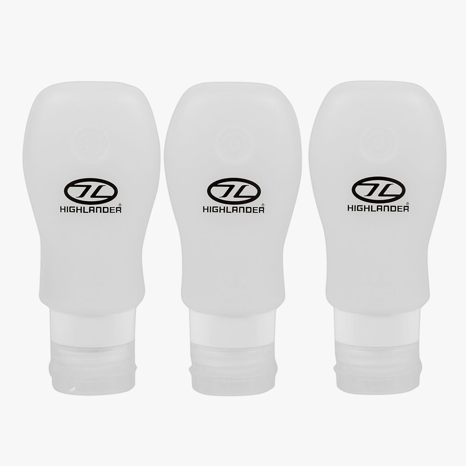 Highlander Silicone Travel Bottles flaconi 3 pezzi silicone
