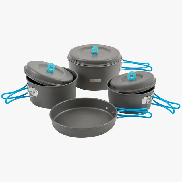 Highlander Vertex set pentole campeggio famiglia 4 pezzi