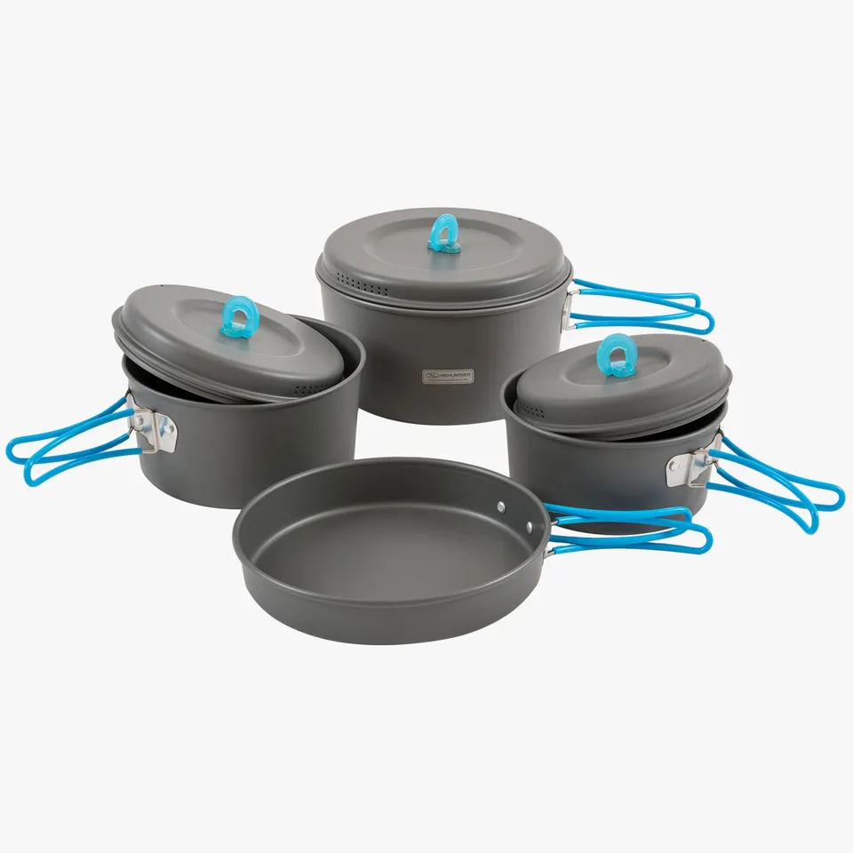 Highlander Vertex set pentole campeggio famiglia 4 pezzi