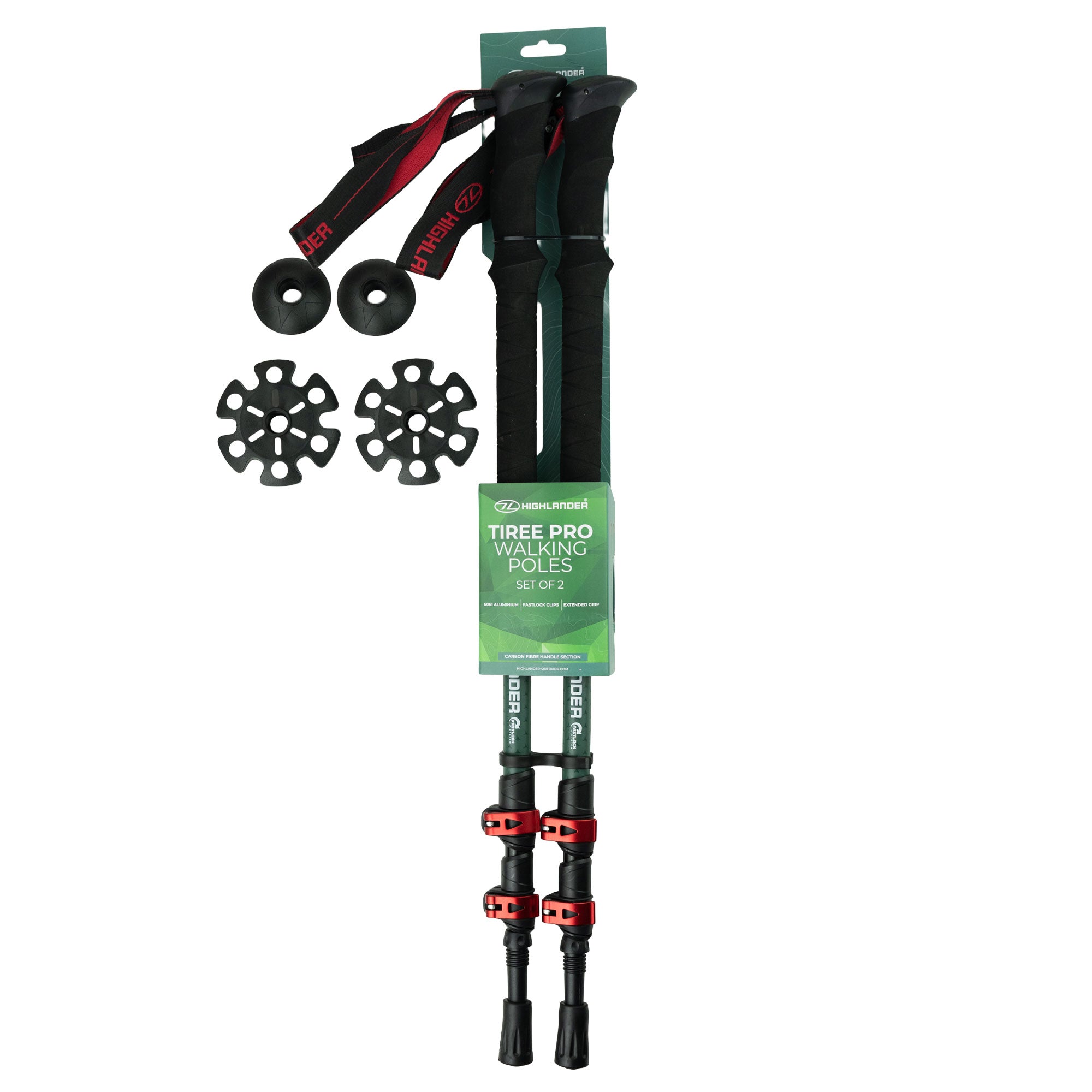 Highlander Tiree Pro bastoncini trekking carbonio set 2 pezzi