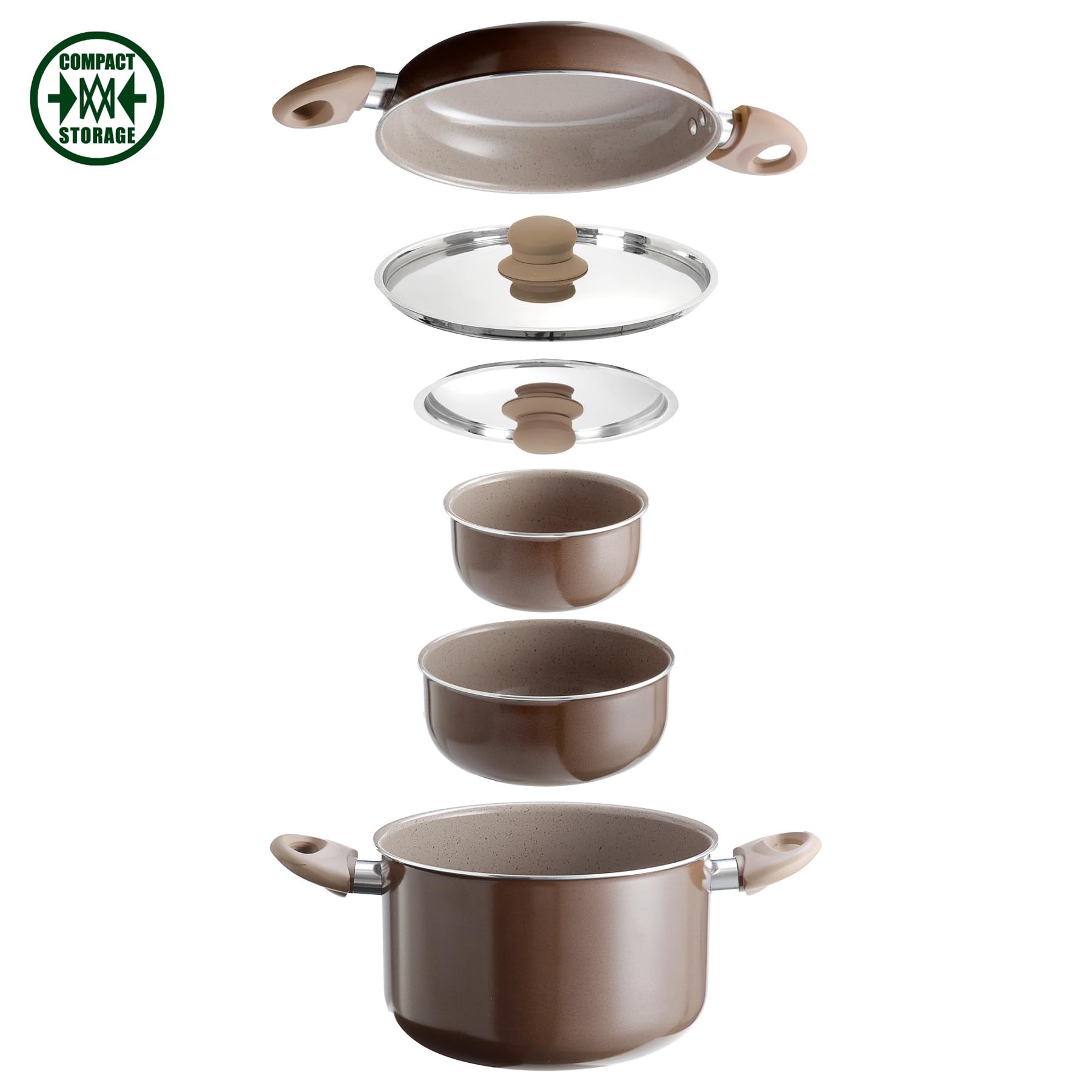Brunner Chocolate Set Pentole 7+1 Ø 20 cm Campeggio