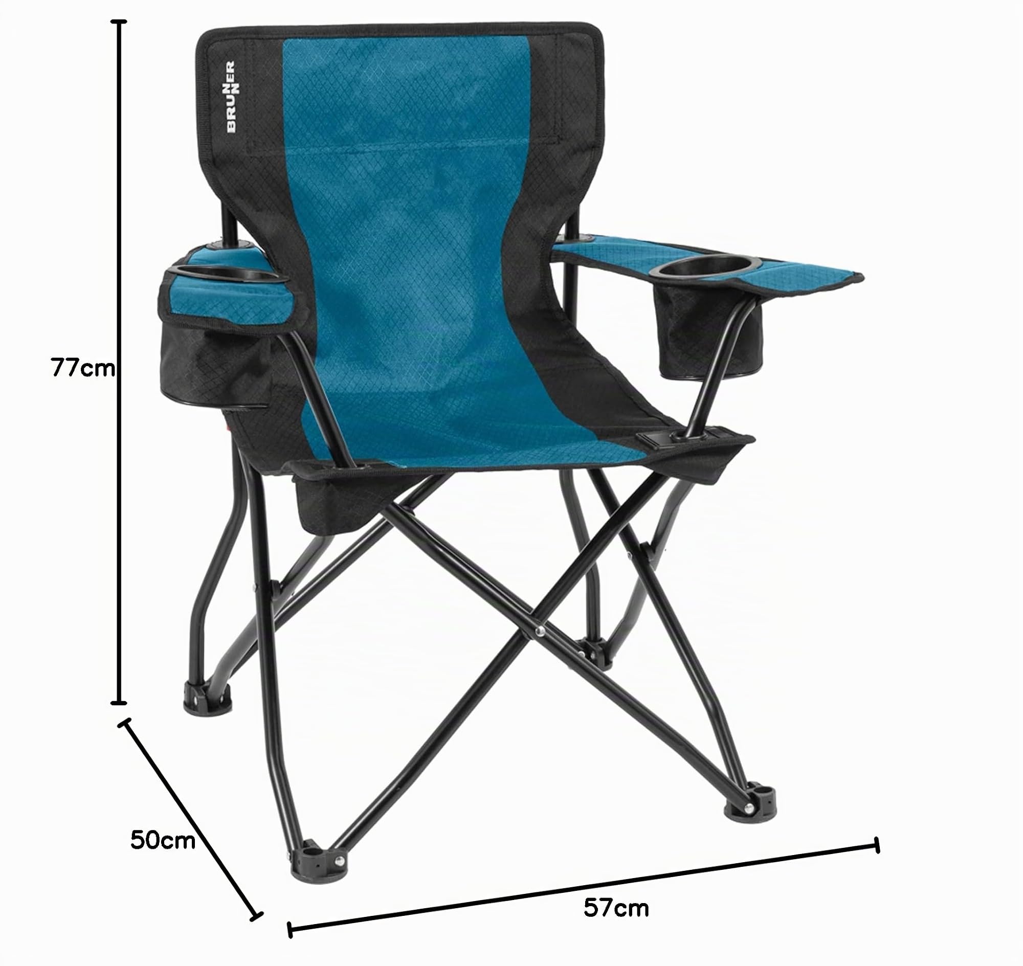 Brunner Sedia campeggio pieghevole azzurro portata 102 kg