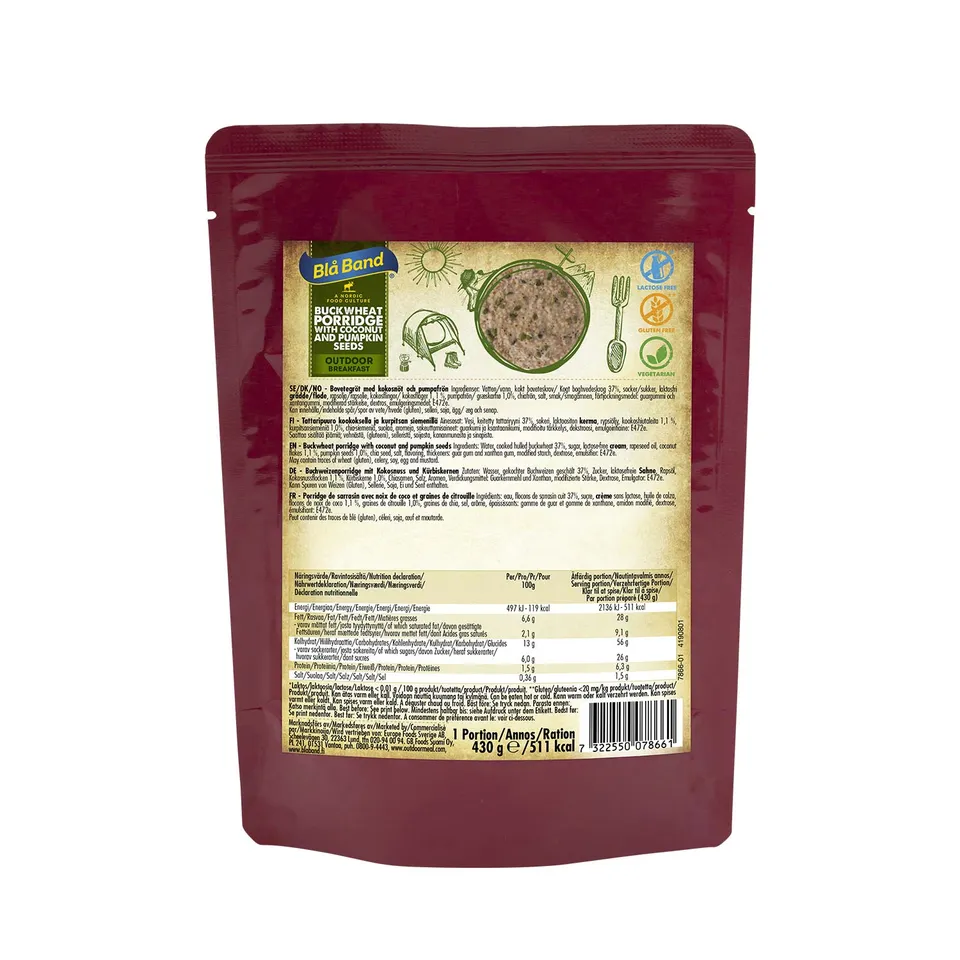 Blå Band Buckwheat Porridge Cocco porridge pronto 430 g