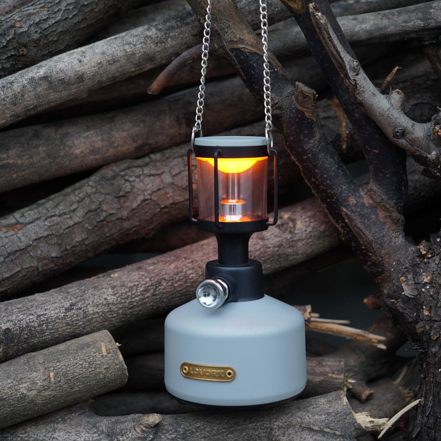 Lovork Mistral lanterna LED nera 50 ore soffio