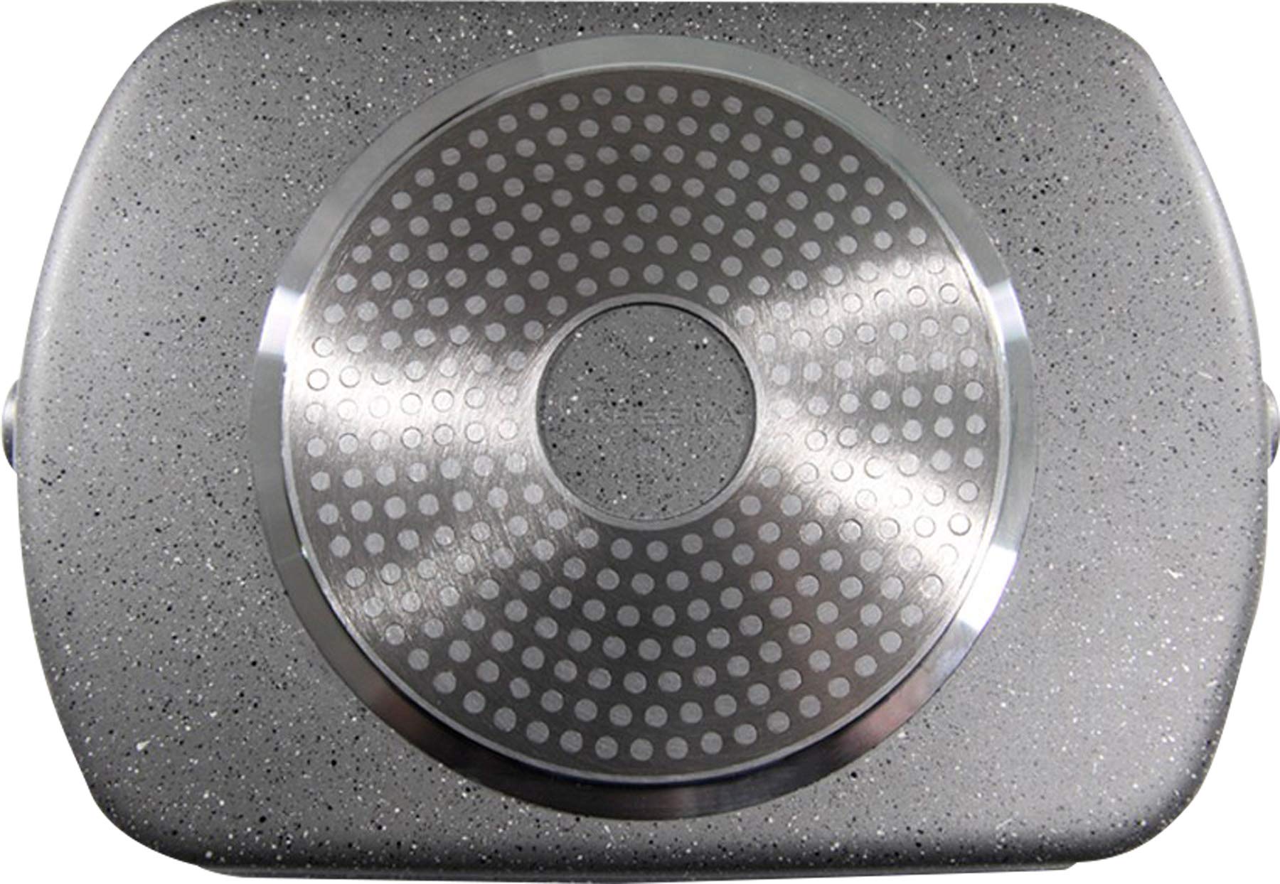 Brunner Gourmet Rock Grill 0806071N padella 28x28 induzione