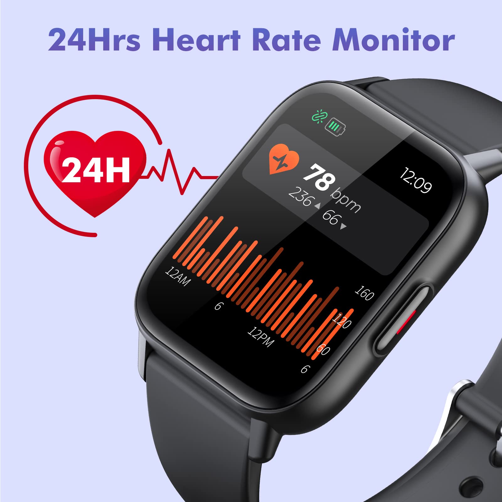 LAMA Touch 1,7 smartwatch fitness nero-blu cardio IP67