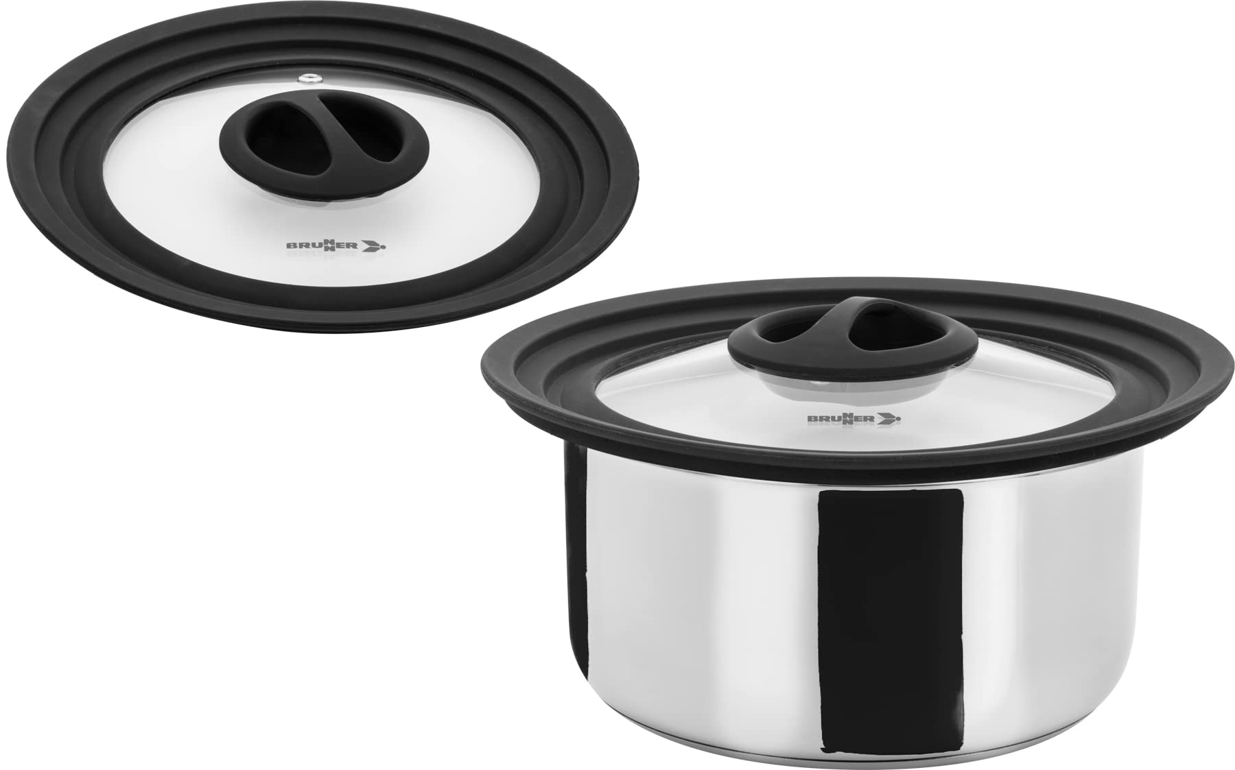 Brunner Academy NG 5+1 set pentole acciaio 3 pezzi gas
