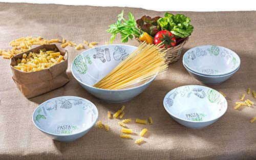 Brunner Pasta & Salad Set Ciotole 5 Pezzi Melamina
