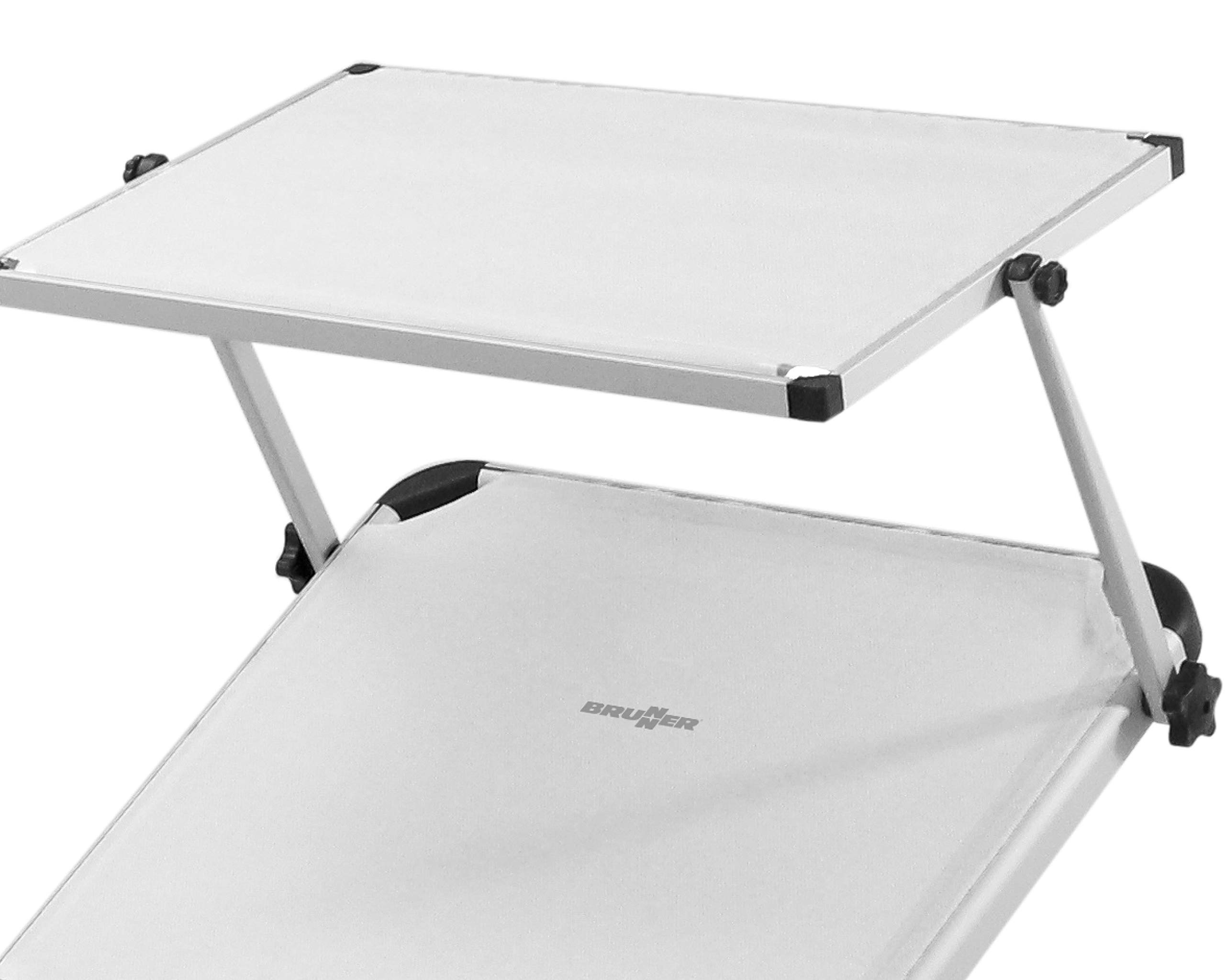 Brunner Marbella 0410012N lettino sole bianco con parasole