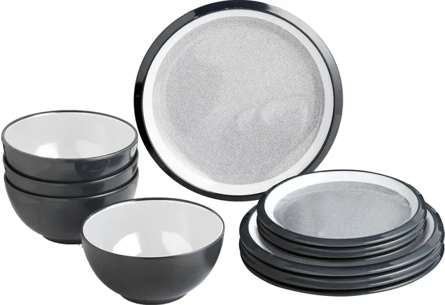 Brunner Midday Granyte set piatti melamina grigio antiscivolo