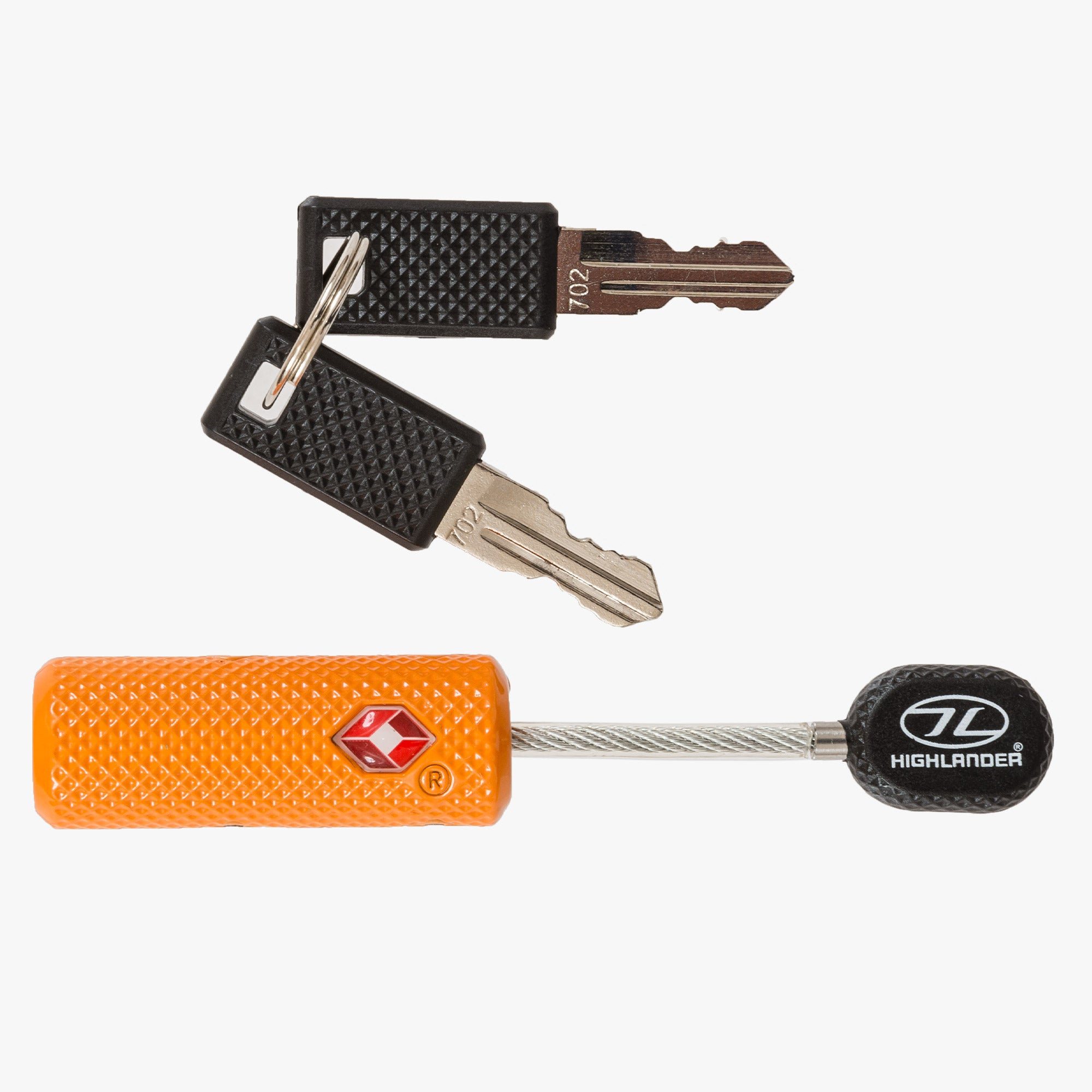 Highlander Lucchetto TSA Barrel con Chiave per Zip