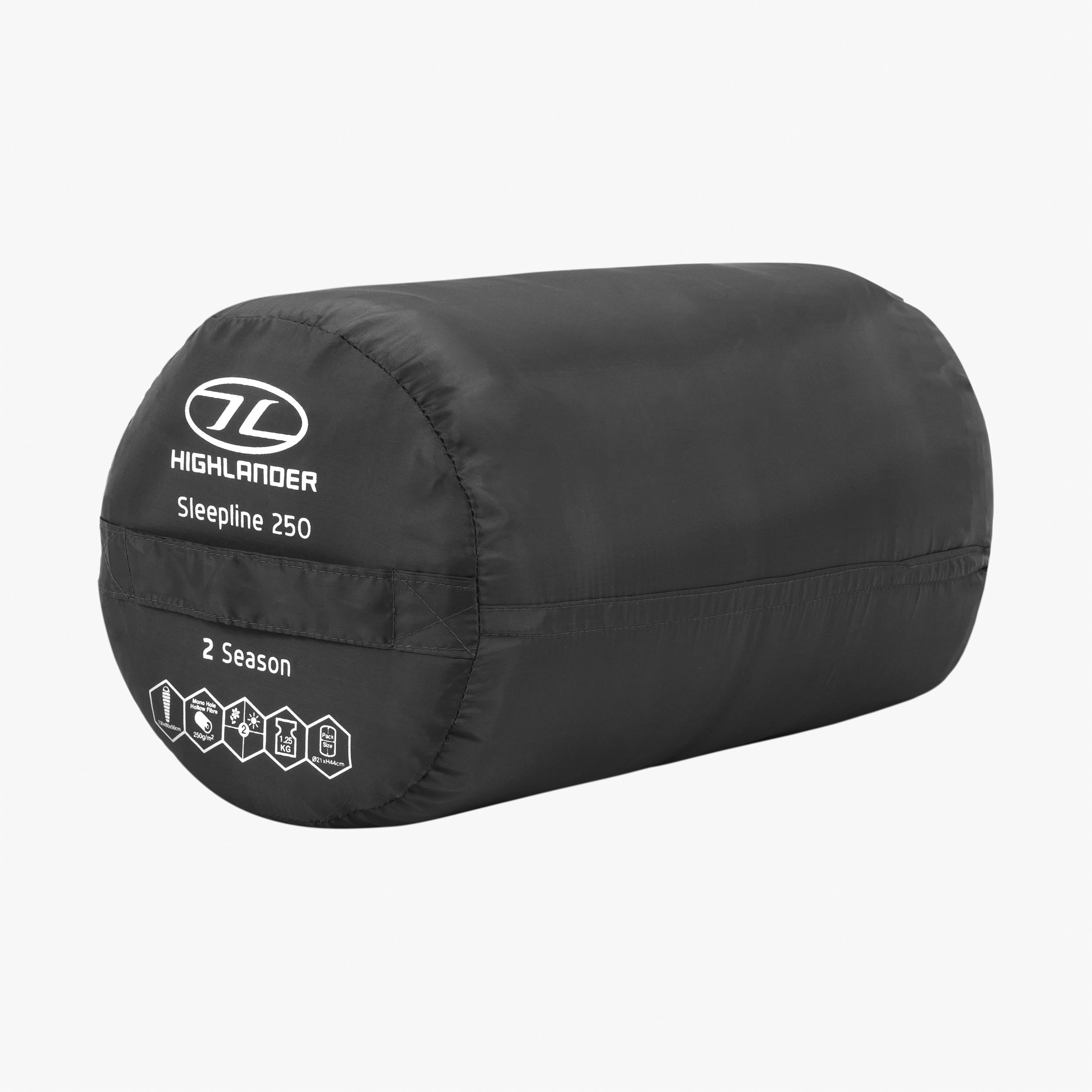 Highlander Sleepline 250 sacco a pelo mummia grigio 2 stagioni