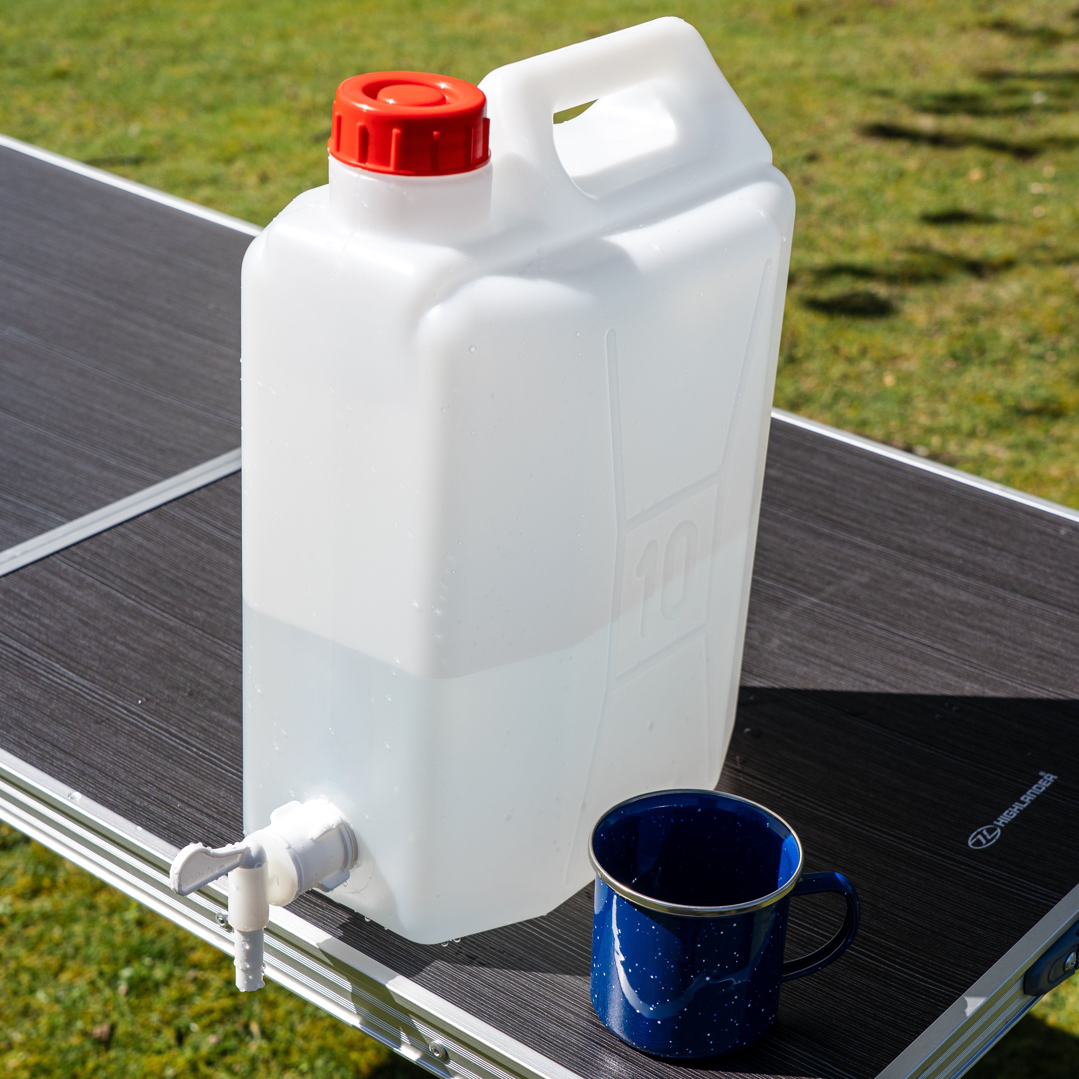 Highlander Tanica acqua 10L blu con rubinetto