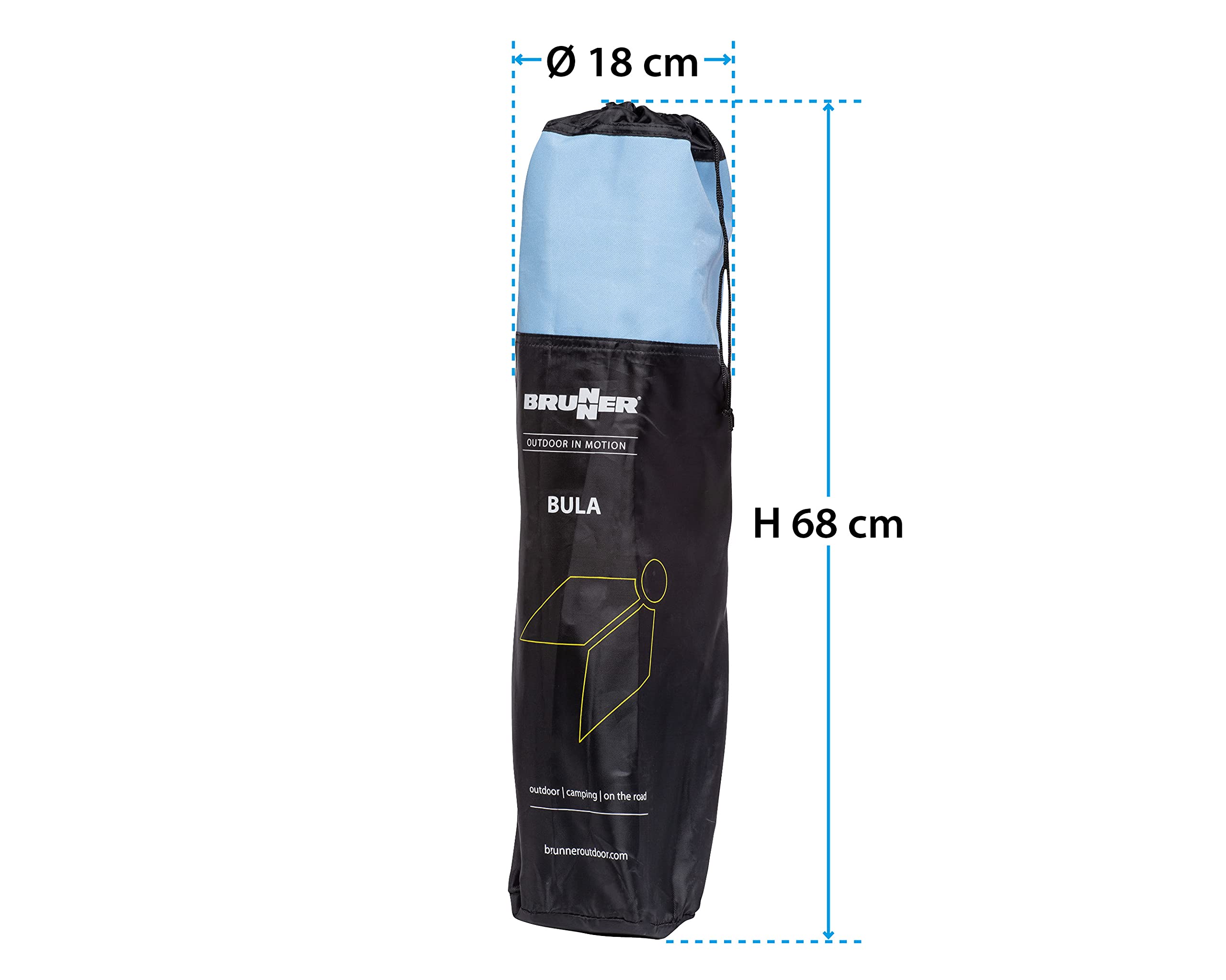 Brunner Bula sedia spiaggina blu azzurro portata 102 kg