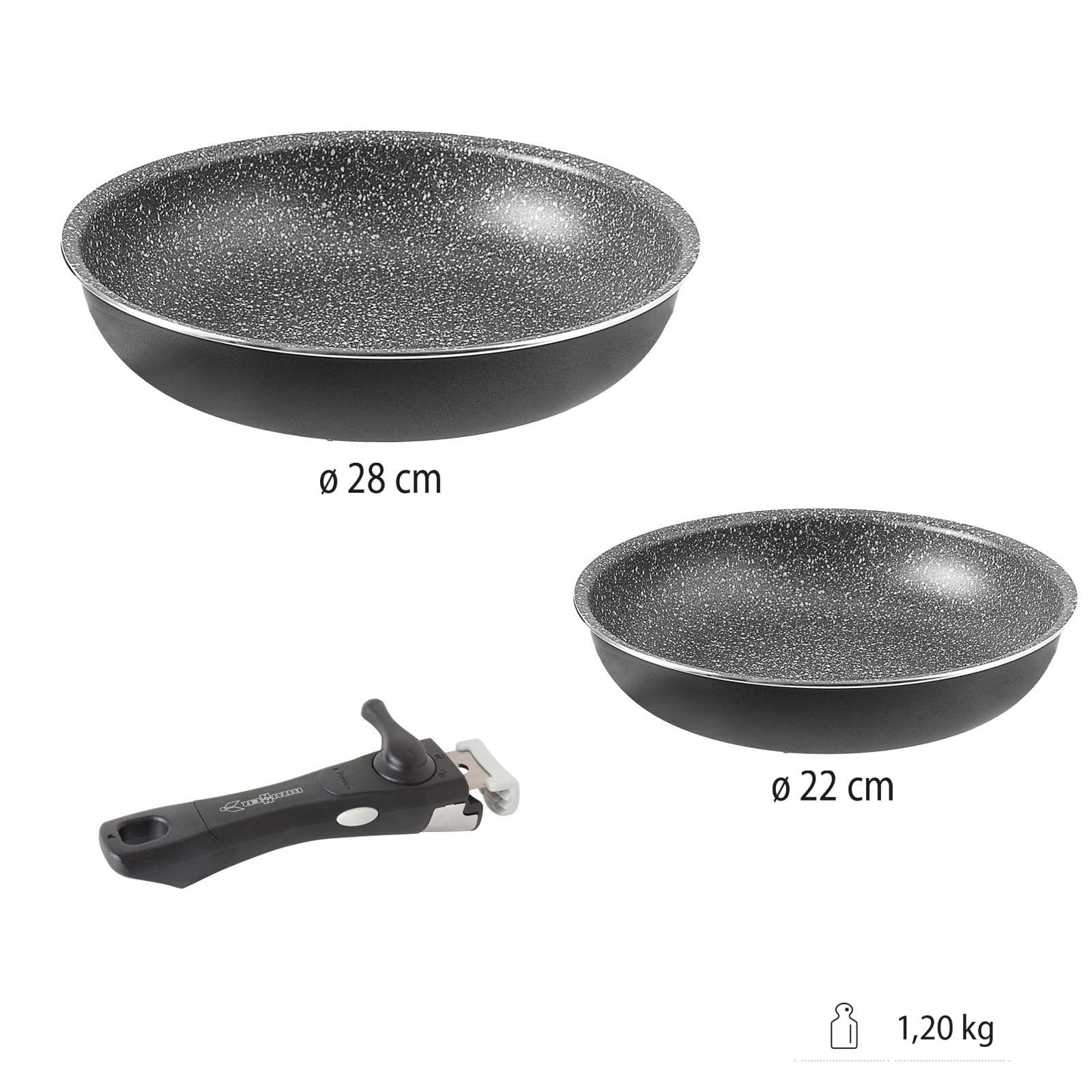 Brunner Pirate Pan 3 Set Padelle Alluminio 2 pezzi