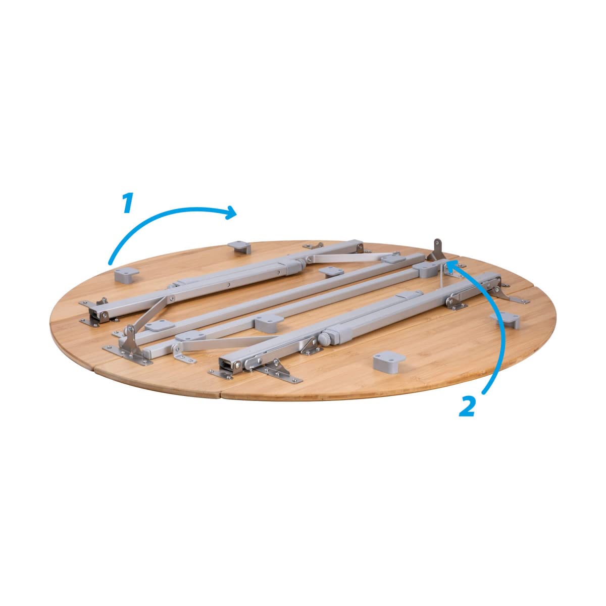Brunner Camperking R tavolo rotondo campeggio bambù 90 cm