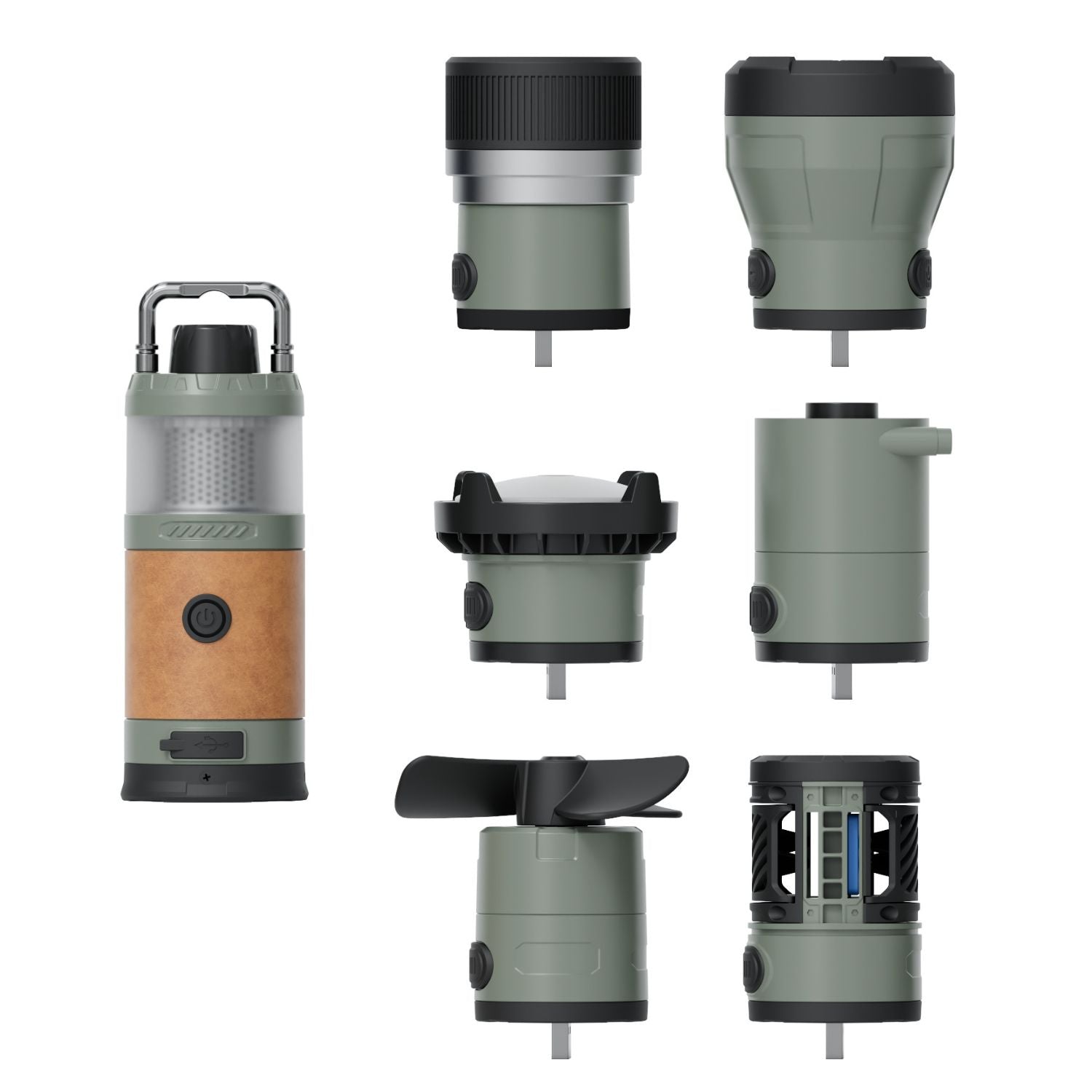 Lovork 8-in-1 kit campeggio modulare USB