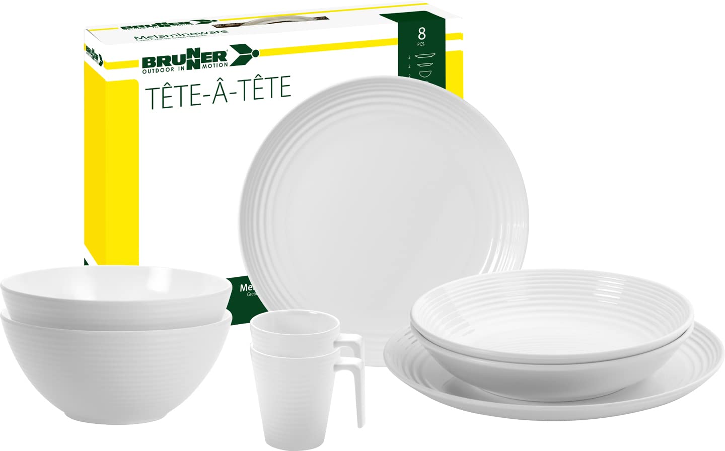 Brunner Tête-à-Tête Spherica 0830143N.C7T set piatti 8 pezzi antiscivolo