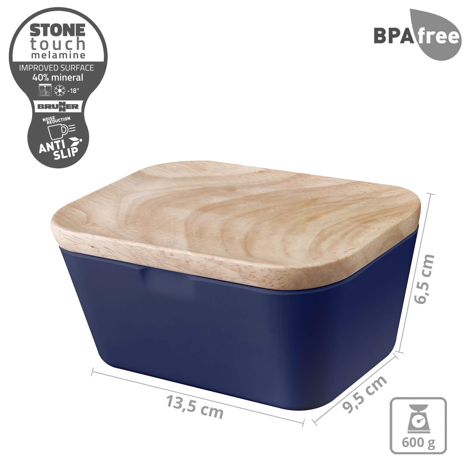 Brunner 0830099N.C22 burriera melamina blu bambù
