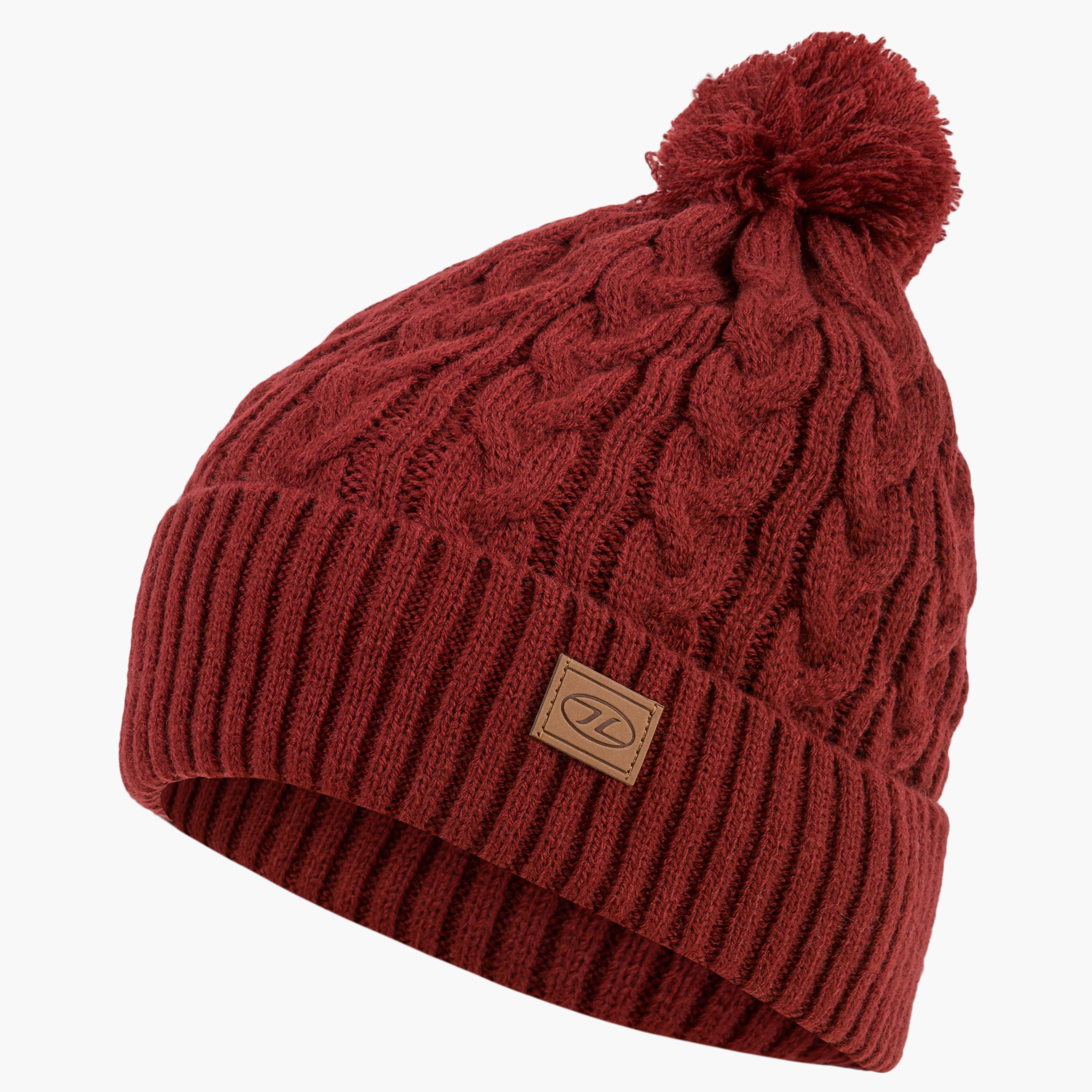 Highlander Beira cappello invernale pon pon pile nero