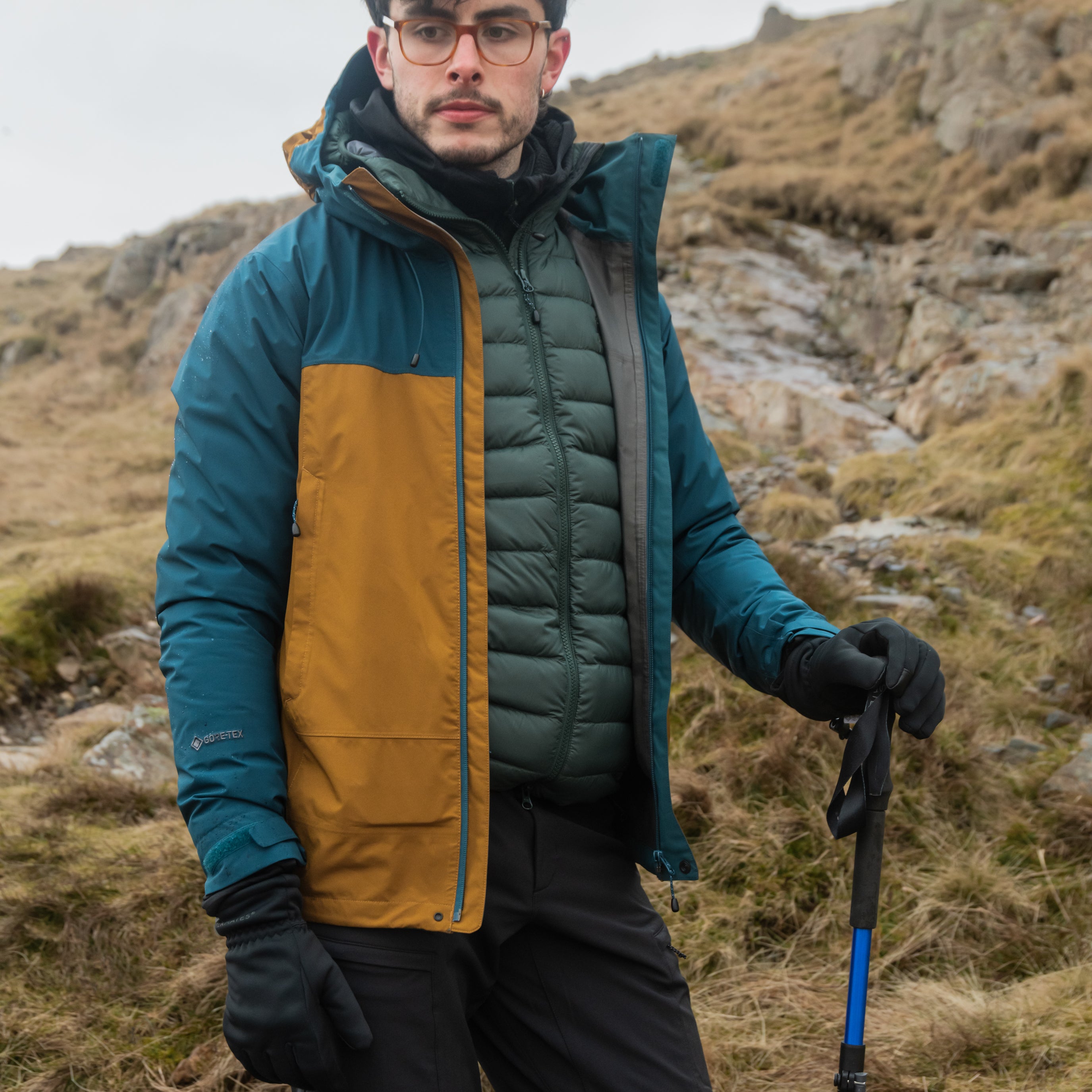 Trekmates Rigg Glove guanti antivento neri windproof