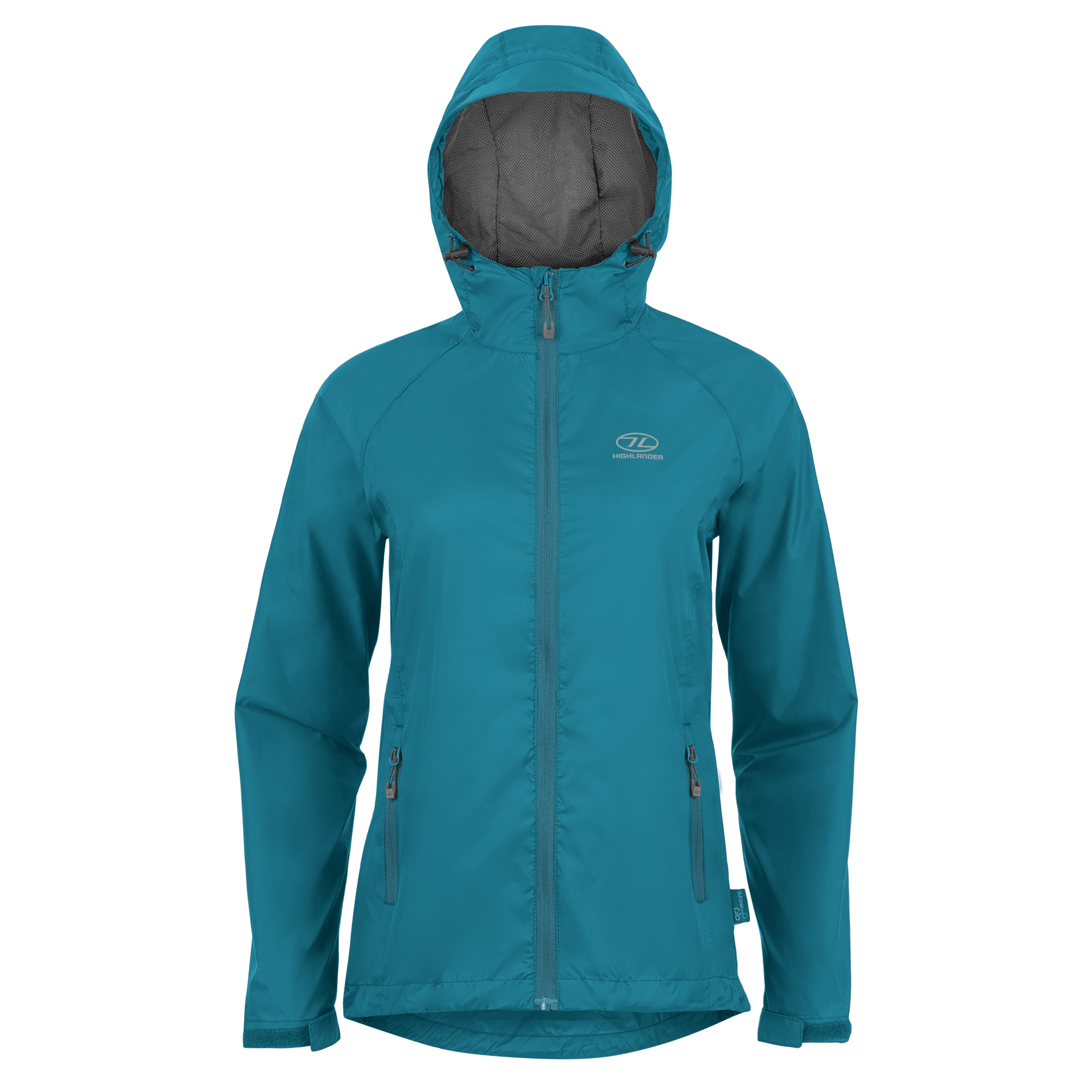 Highlander Survival Stow & Go giacca donna antipioggia packable