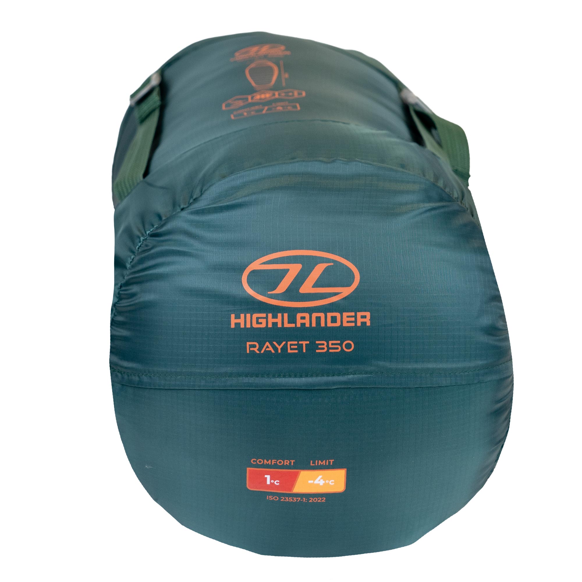 Highlander Rayet 350 sacco a pelo mummia verde pino