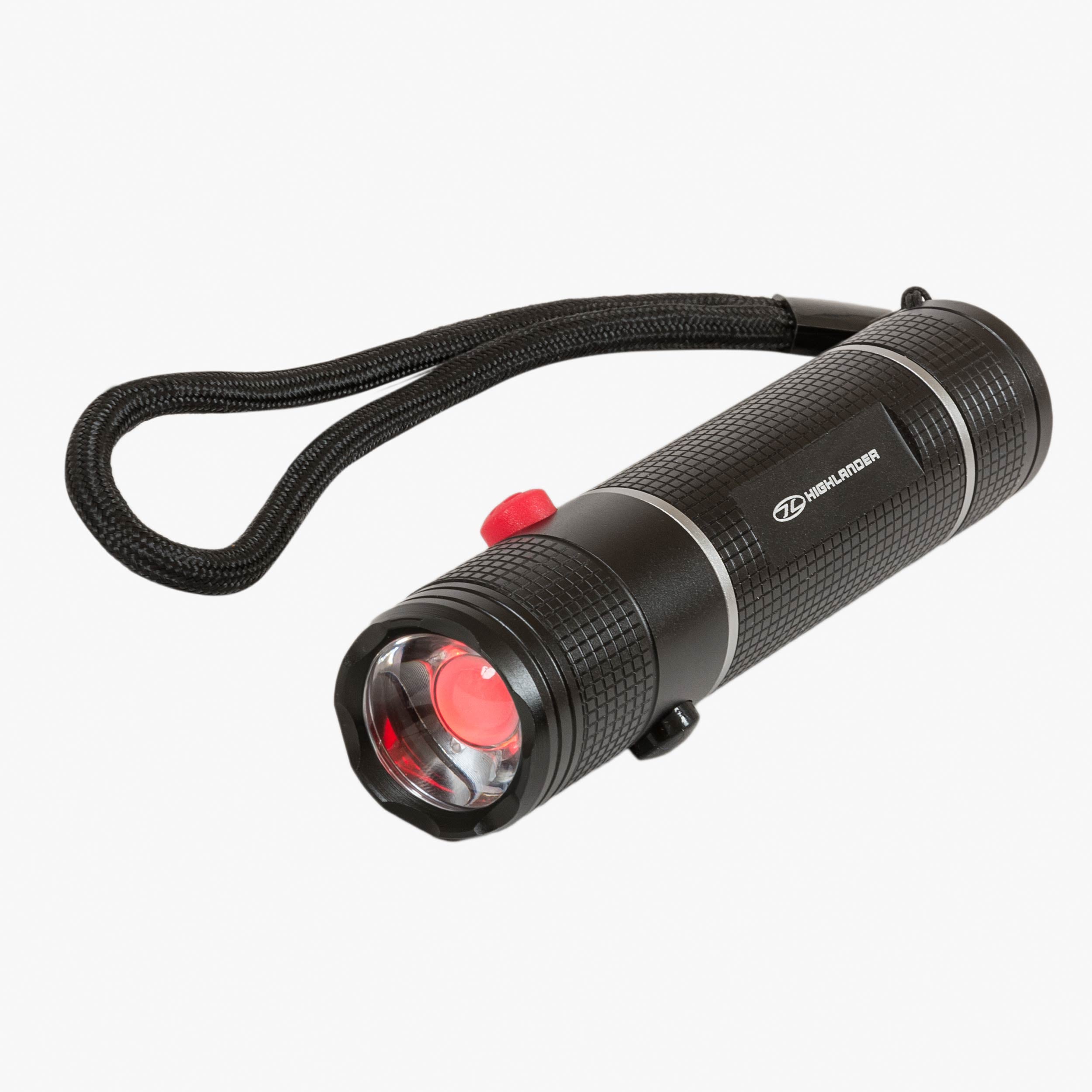 Highlander Hawkeye Dual Button torcia mano luce bianca rossa