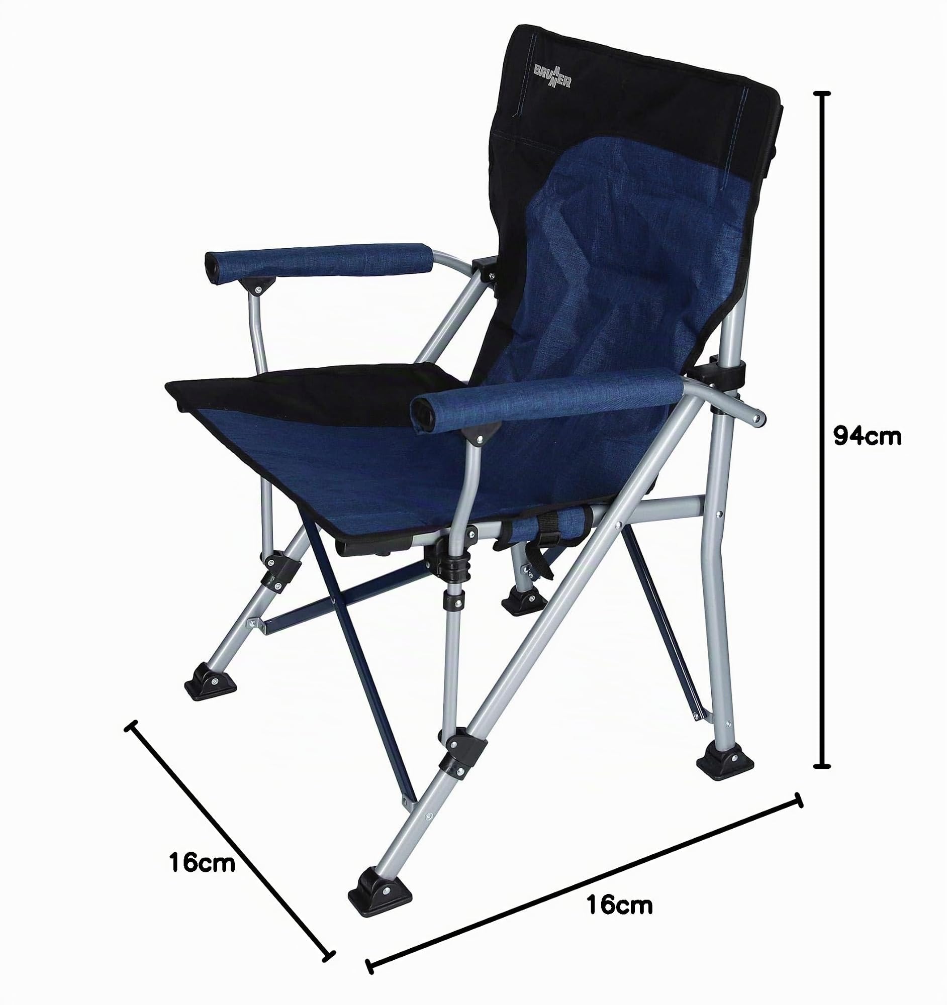 Brunner Raptor 0404054N.C05 sedia pieghevole nero blu acciaio