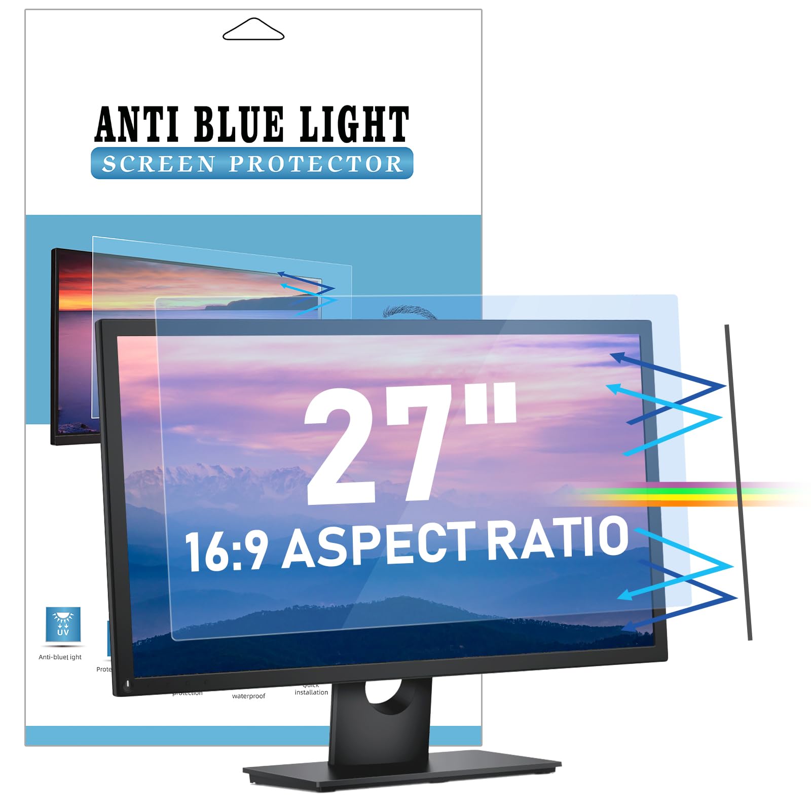 LAMA filtro schermo 27 pollici 16:9 anti luce blu