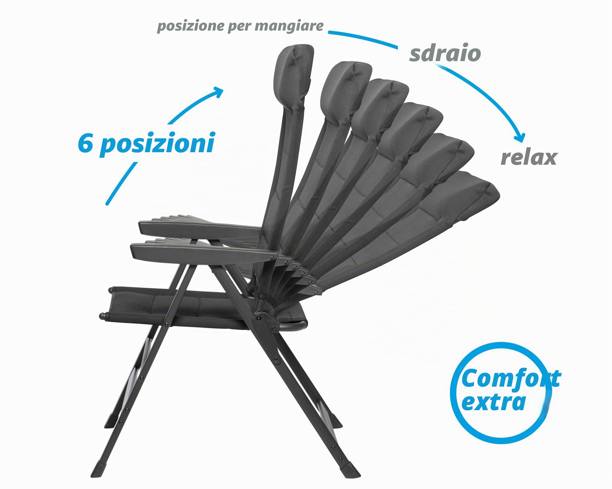 Brunner Skye 3D Sedia Campeggio Nera Poliestere